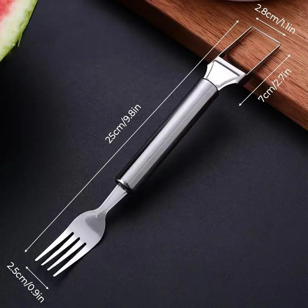 2-in-1 Watermelon Cutter & Fork Slicer – Stainless Stee