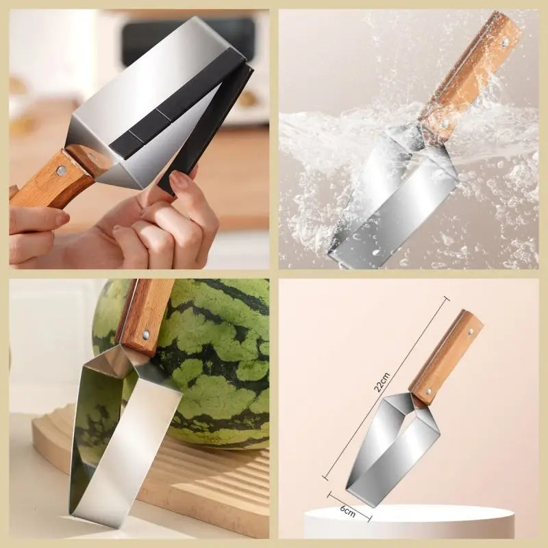 SliceMaster™ Stainless Steel Watermelon Cutter & Corer Clip