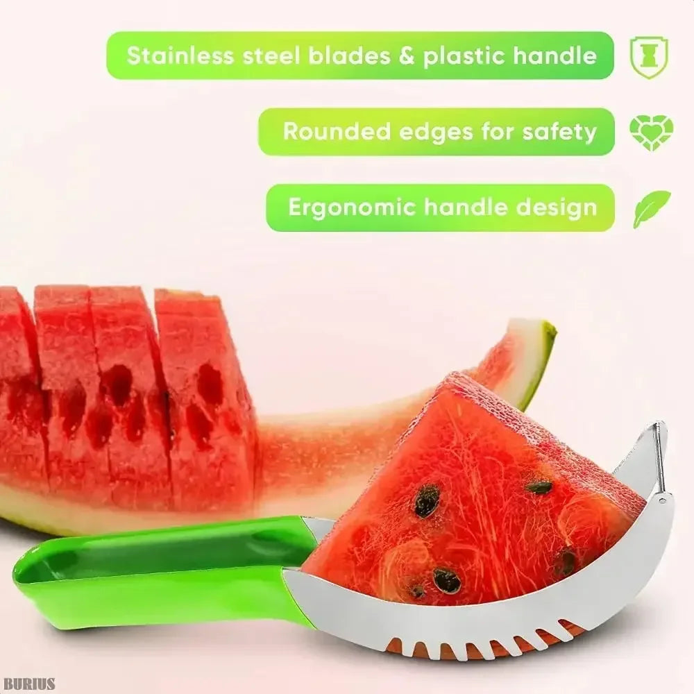 Stainless Steel Watermelon Digger & Fruit Slicer – Kitchen Cutter Tool