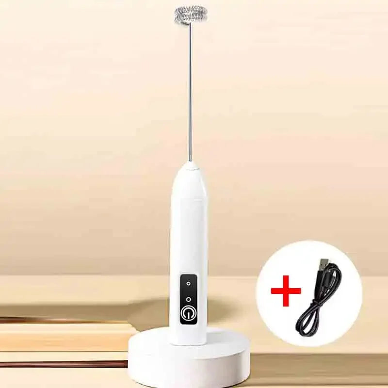 Electric Handheld Milk Frother & Mini Blender – Portable 27mm Whisk