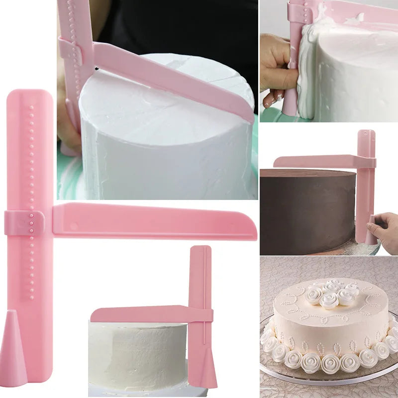 Adjustable Cake Scraper & Fondant Smoother – DIY Baking Tool