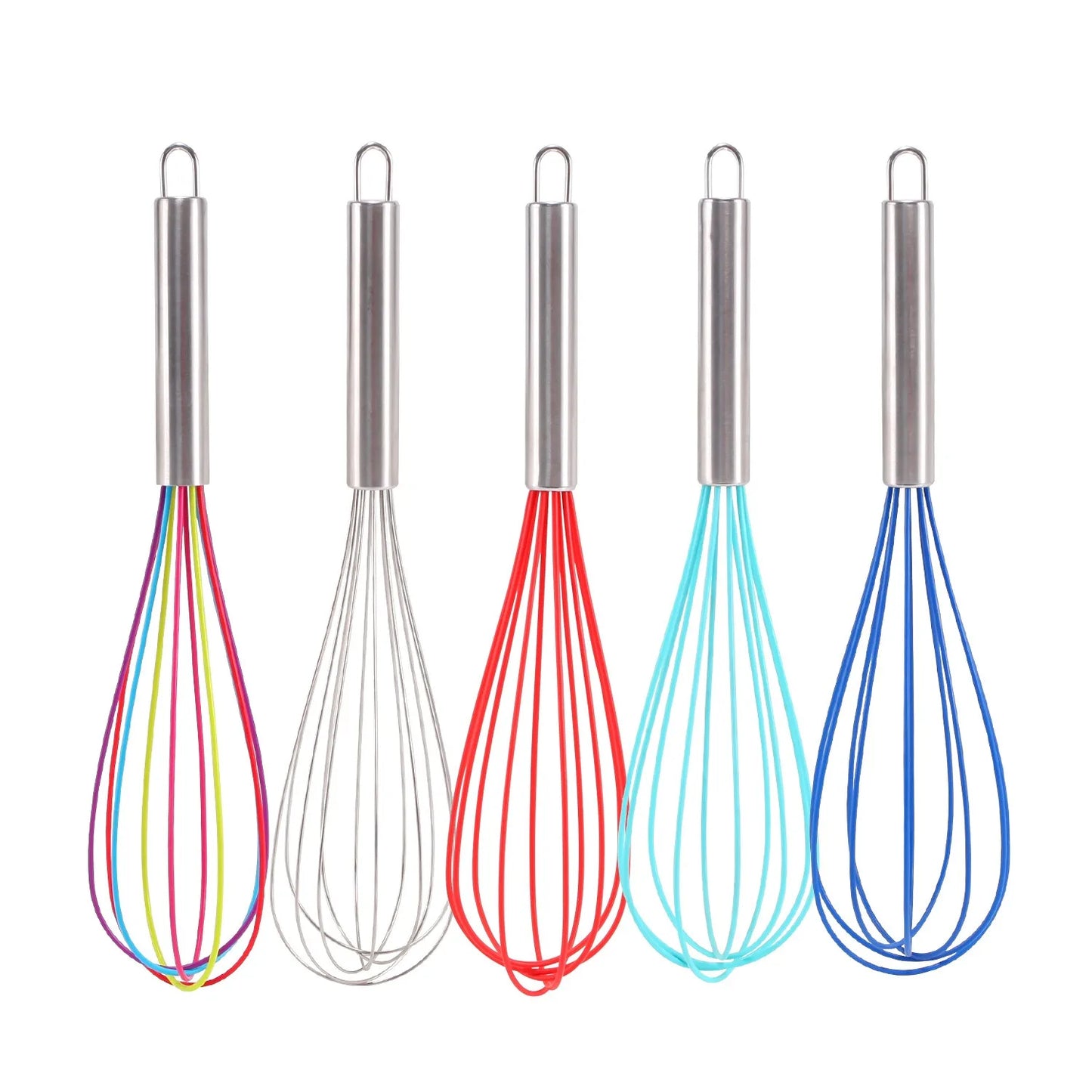 Stainless Steel Balloon Whisk – Manual Egg Beater (8/10/12 Inch)