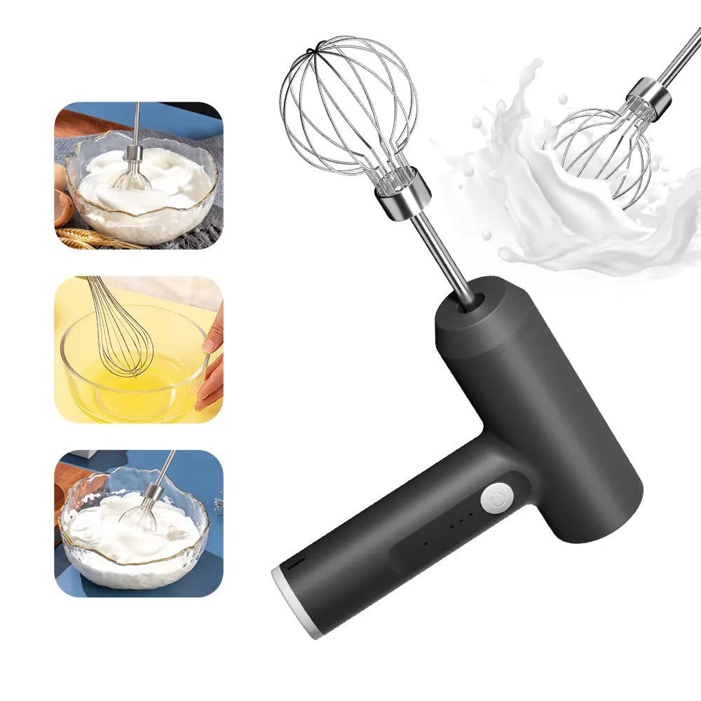Wireless Electric Vertical Egg Beater – 3-Speed Portable Mixer