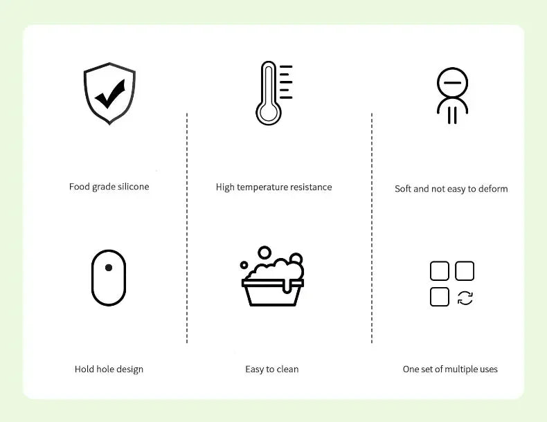 6-Piece Heat-Resistant Silicone Spatula Set