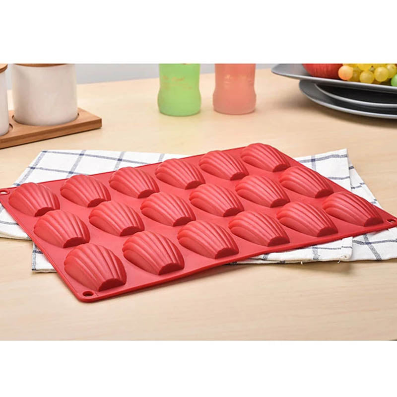 DIY Mini Madeleine Baking Mold – Food-Grade Silicone Shell Pan for Cakes & Cookies