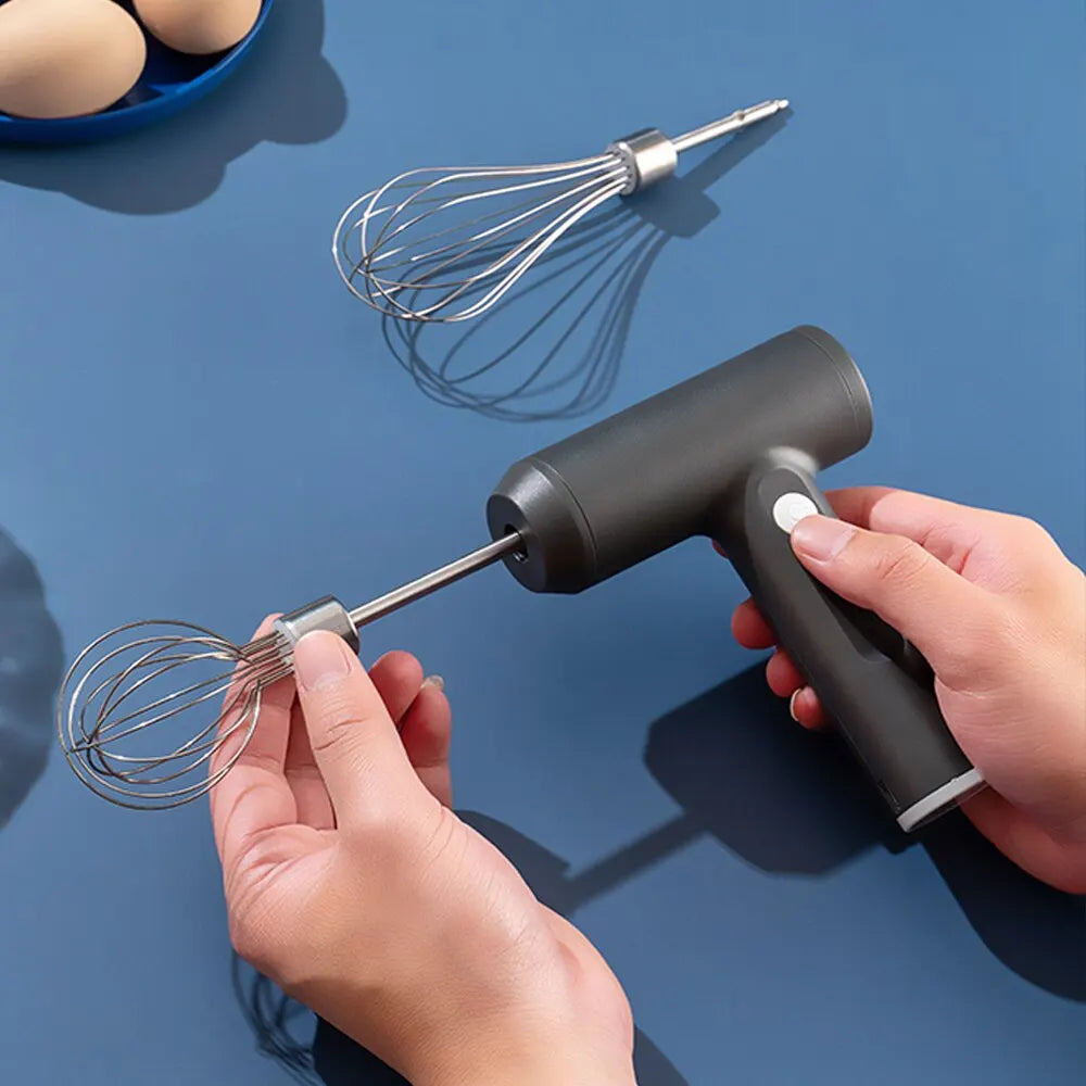 Wireless Electric Vertical Egg Beater – 3-Speed Portable Mixer