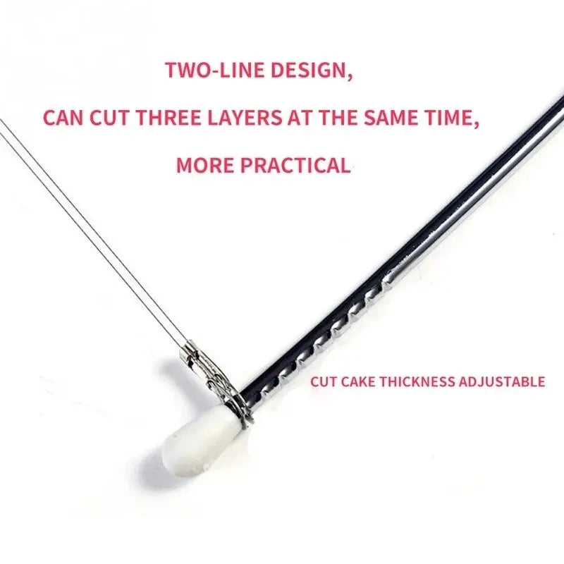 Adjustable Stainless Steel Cake Slicer Leveler – 1/2 Pcs Layer Cutting Tool for Cake Decorating