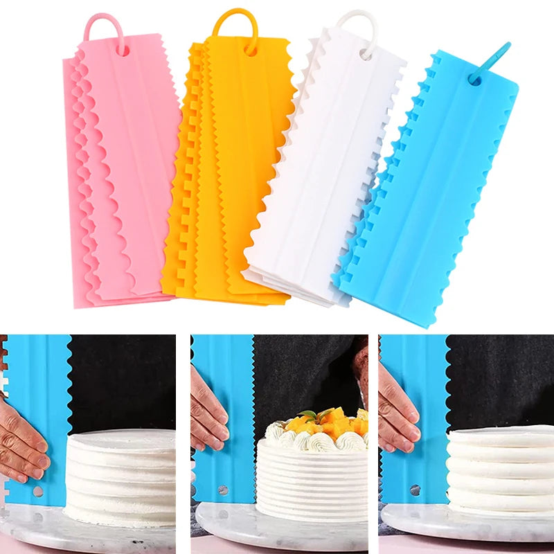 Teeth-Edge Cake Scraper for Fondant & Buttercream