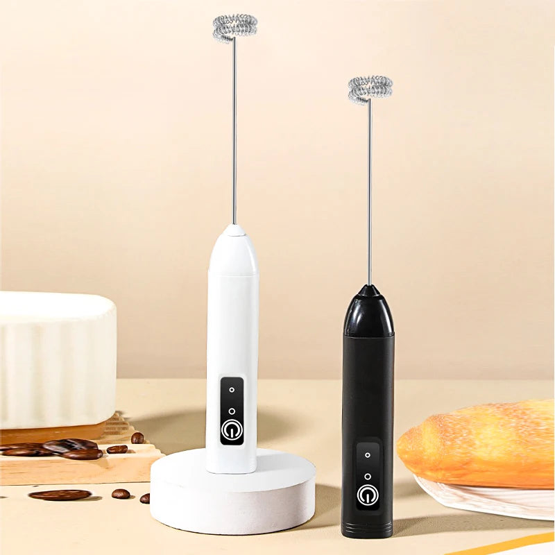 Electric Handheld Milk Frother & Mini Blender – Portable 27mm Whisk