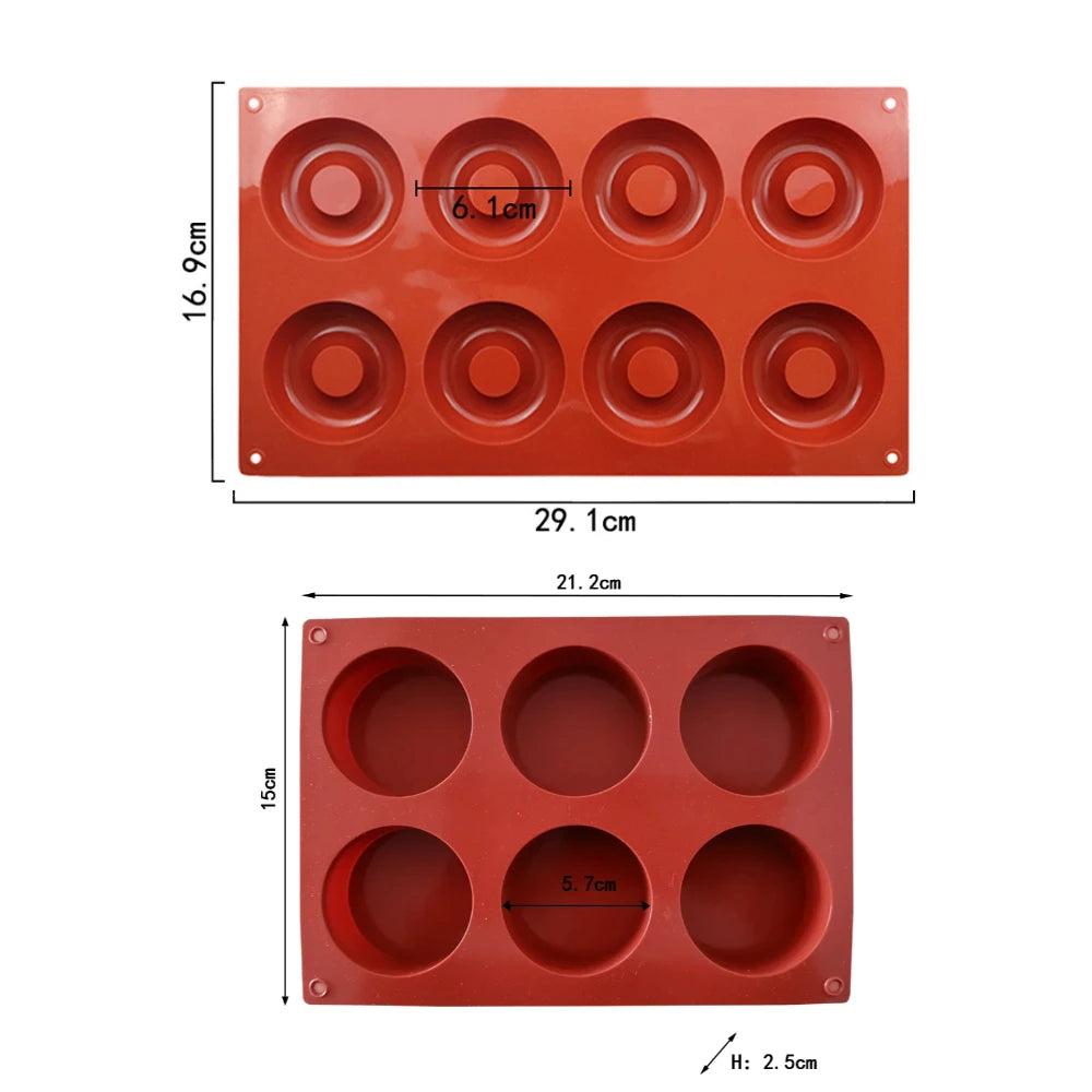 Cylinder Silicone Donut Mold – Non-Stick Baking Tray
