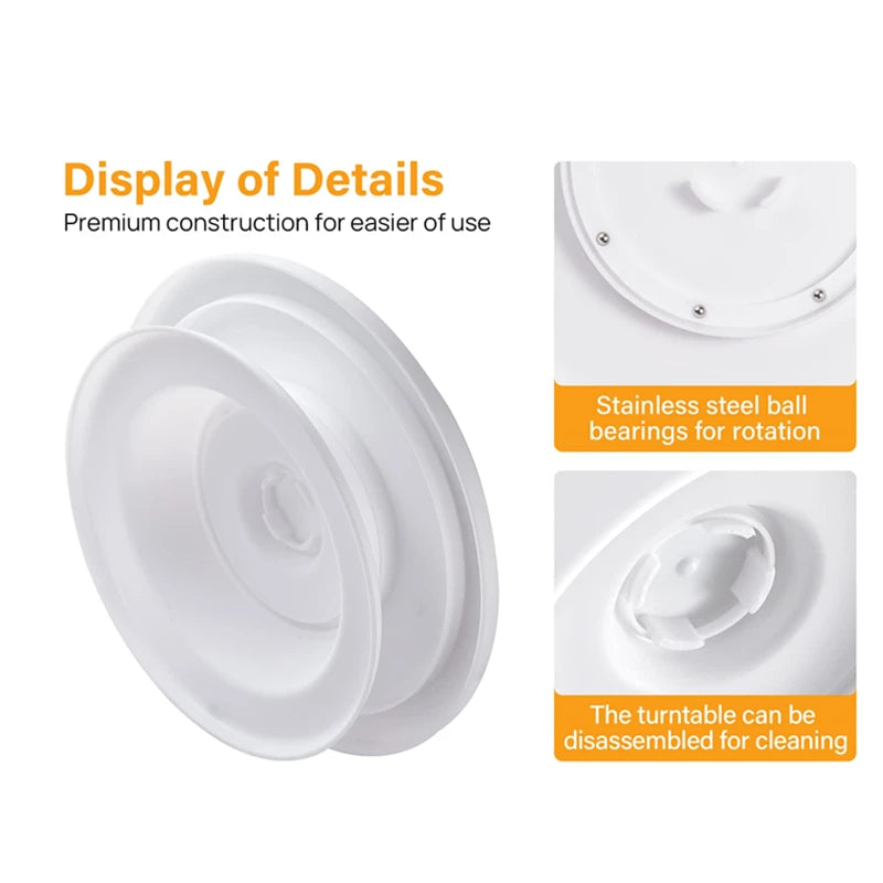 1/6pcs Cake Turntable Set with 2 Frosting Spatula 3 Icing Smoother Scraper