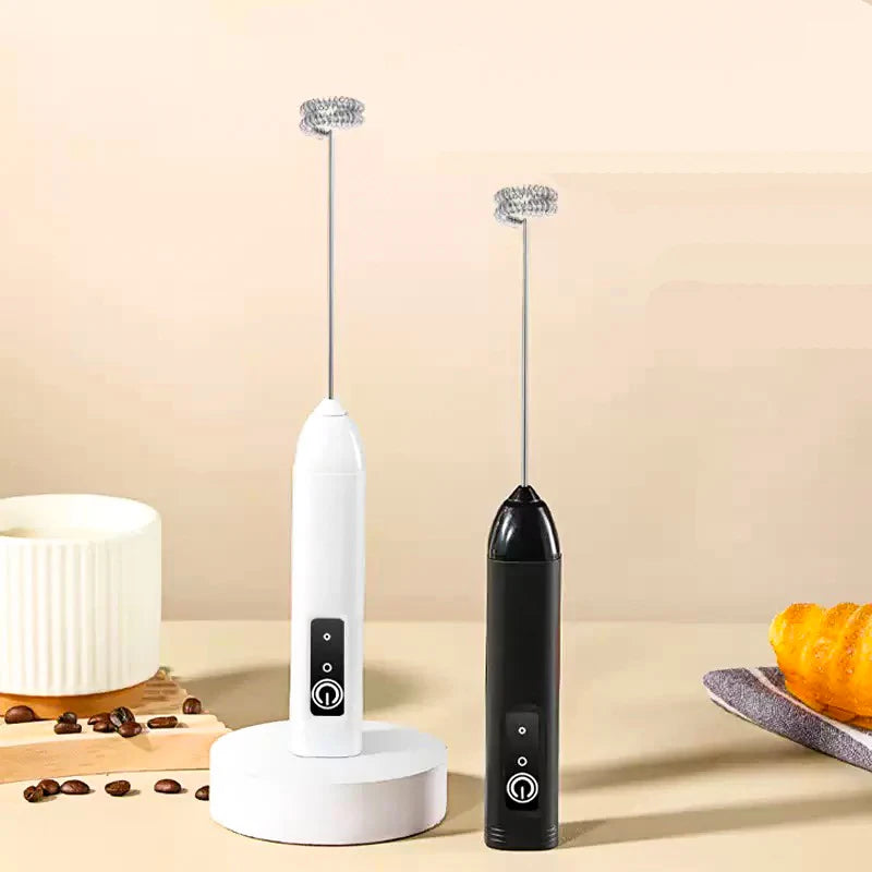 Electric Handheld Milk Frother & Mini Blender – Portable 27mm Whisk
