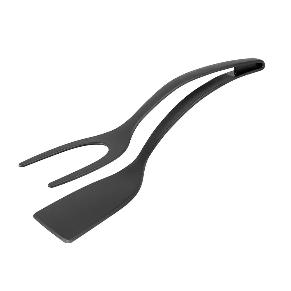 2-in-1 Nylon Grip Flip Tongs – Egg Spatula & Steak Turner