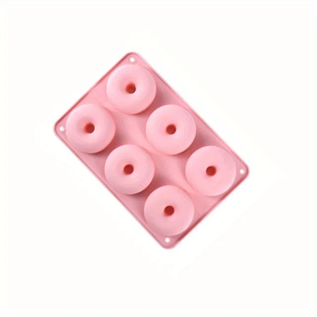 6-Hole Silicone Donuts Mold – Non-Stick Flexible Baking Tray