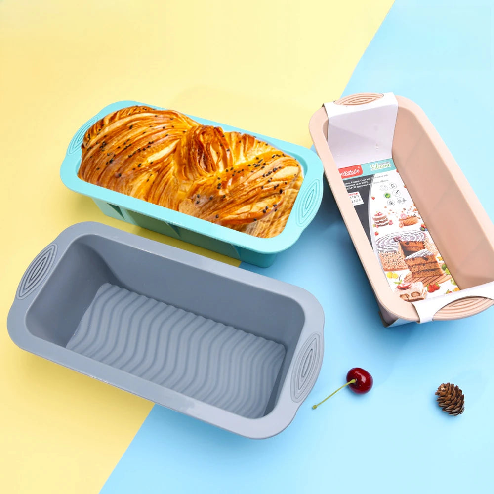 3D Silicone Bread Loaf Pan – Non-Stick Rectangular Baking Mold