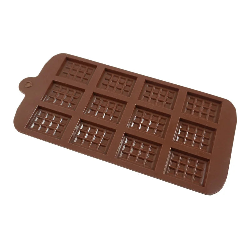 1PCS Silicone 12-Cell Chocolate & Fondant Mold – Reusable Baking Mould for Candy, Ice, and Desserts