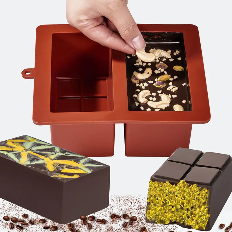 Chocolate Bar Mold Silicone Thick Chocolate Bar Mold Durable Rectangle