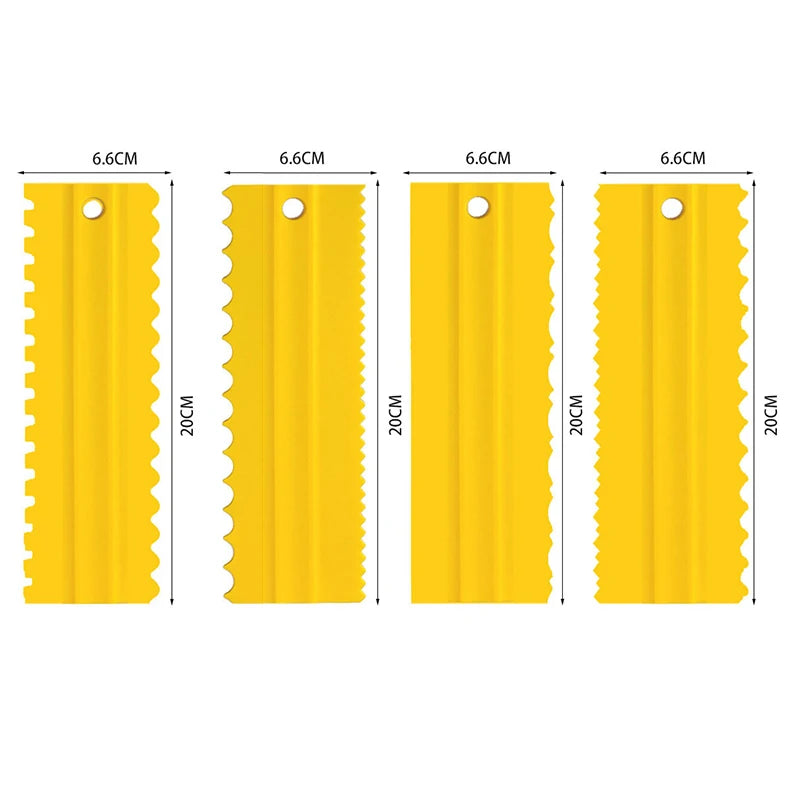 Teeth-Edge Cake Scraper for Fondant & Buttercream