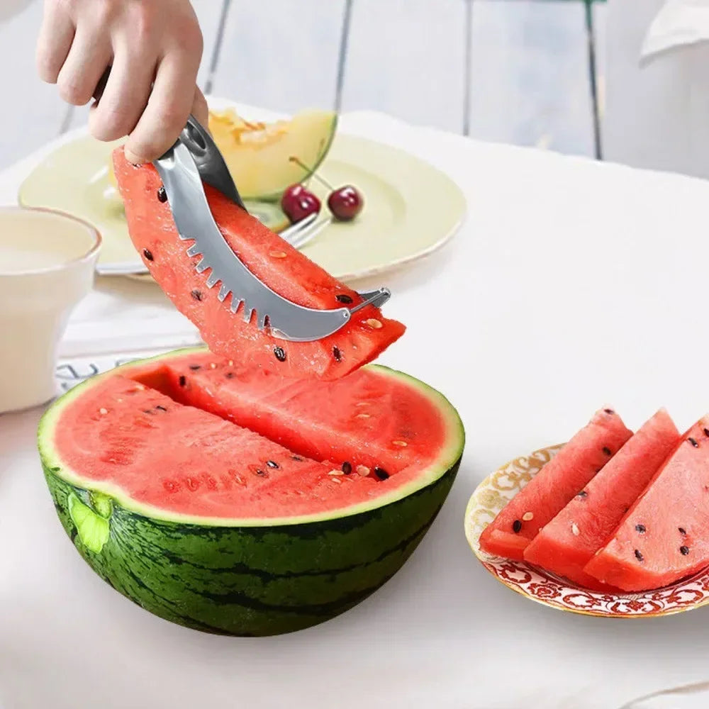 Stainless Steel Watermelon Digger & Fruit Slicer – Kitchen Cutter Tool