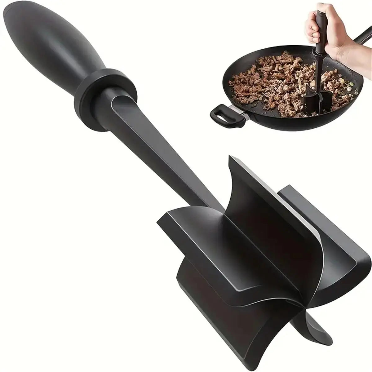 Heat-Resistant Meat Chopper & Ground Beef Smasher