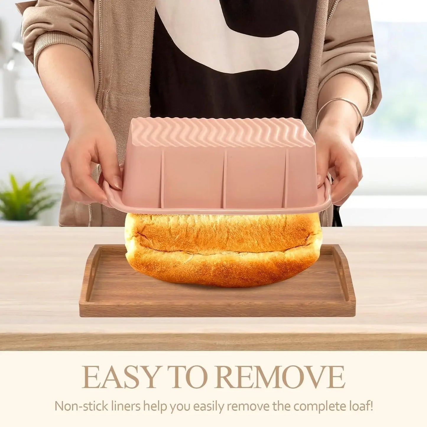 3D Silicone Bread Loaf Pan – Non-Stick Rectangular Baking Mold