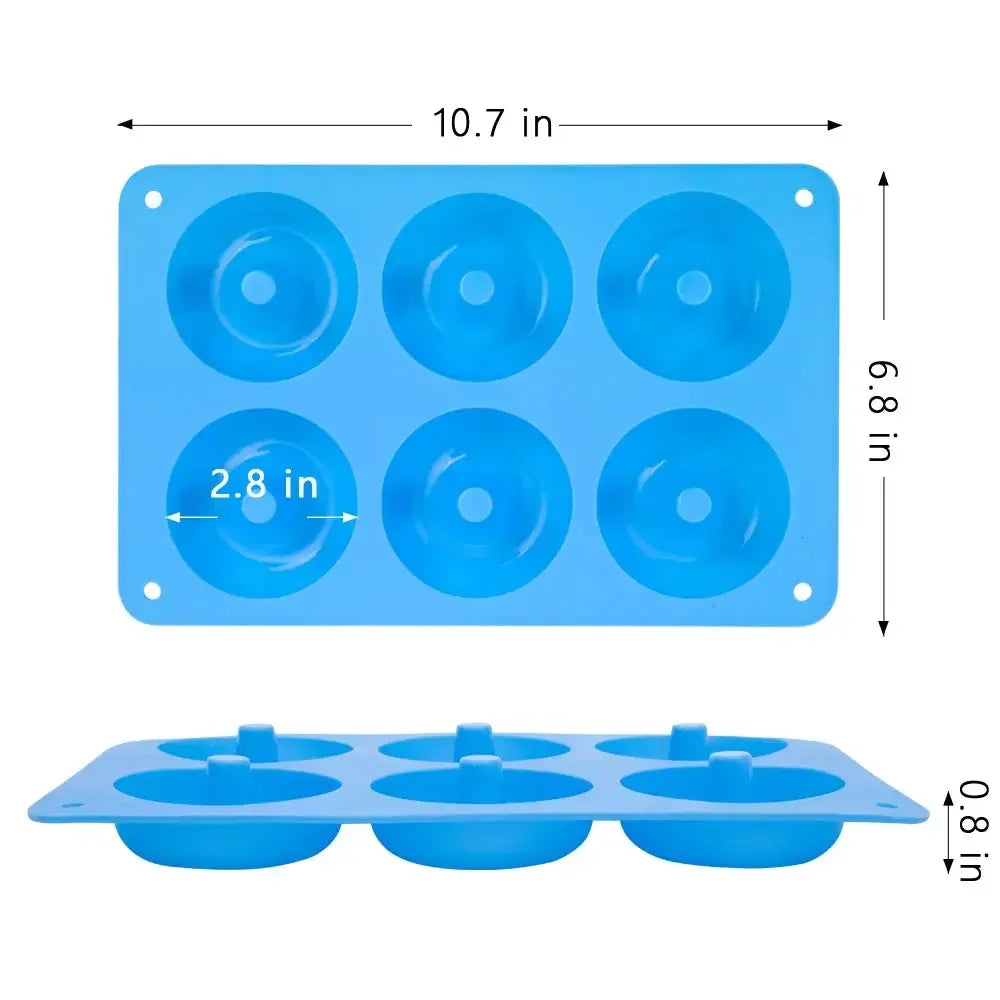 1/2pcs Silicone Muffins Donut Mold 6 Holes Baking Mould