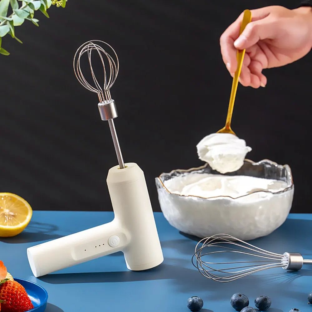Wireless Electric Vertical Egg Beater – 3-Speed Portable Mixer