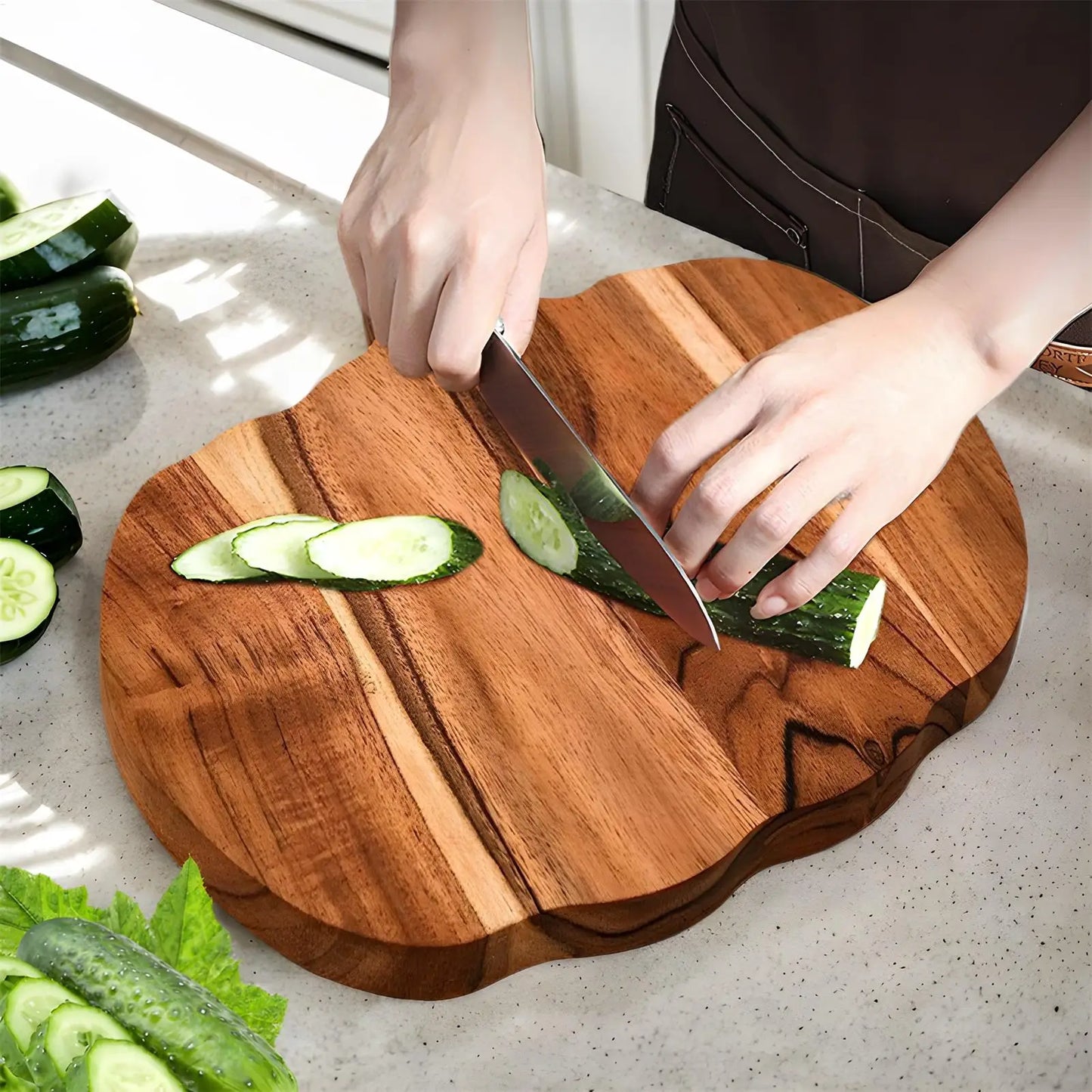 PumpkinCraft™ Halloween Wooden Cutting & Serving Board