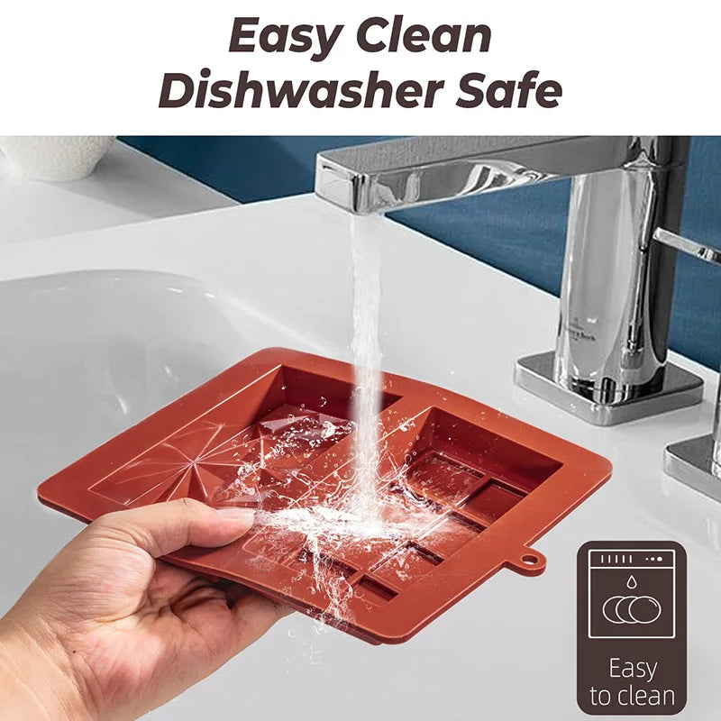 Chocolate Bar Mold Silicone Thick Chocolate Bar Mold Durable Rectangle