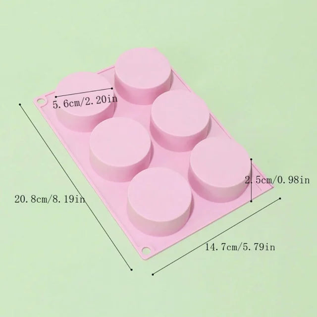 6-Hole Silicone Donuts Mold – Non-Stick Flexible Baking Tray