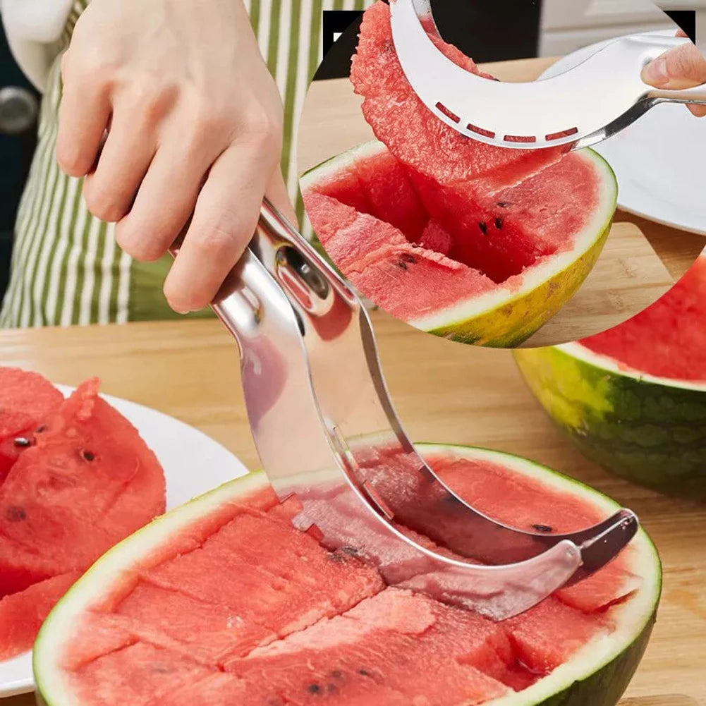 Stainless Steel Watermelon Slicing Knife & Corer – 24cm Fruit Cutter Tool