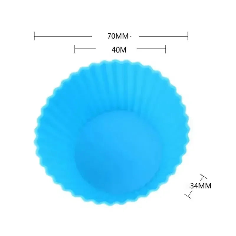 5/10/20/30pcs/lot Silicone Cake Mold Round Heart Shape Muffin Cupcake