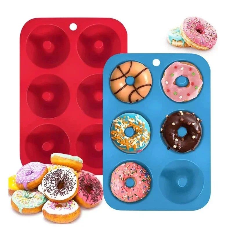 1/2pcs Silicone Muffins Donut Mold 6 Holes Baking Mould