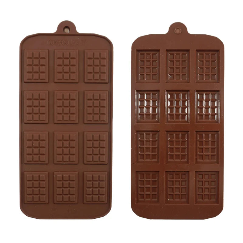12-Cell Silicone Chocolate & Fondant Mold – Non-Stick Baking Tray