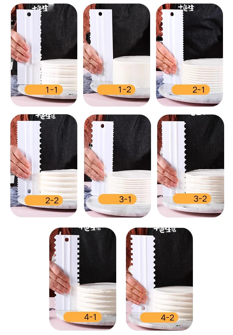 Teeth-Edge Cake Scraper for Fondant & Buttercream