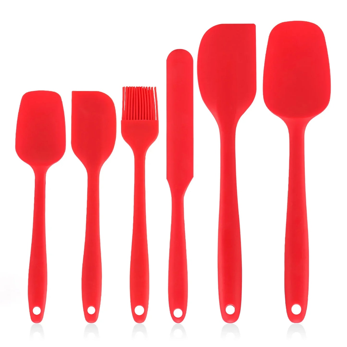 6-Piece Heat-Resistant Silicone Spatula Set