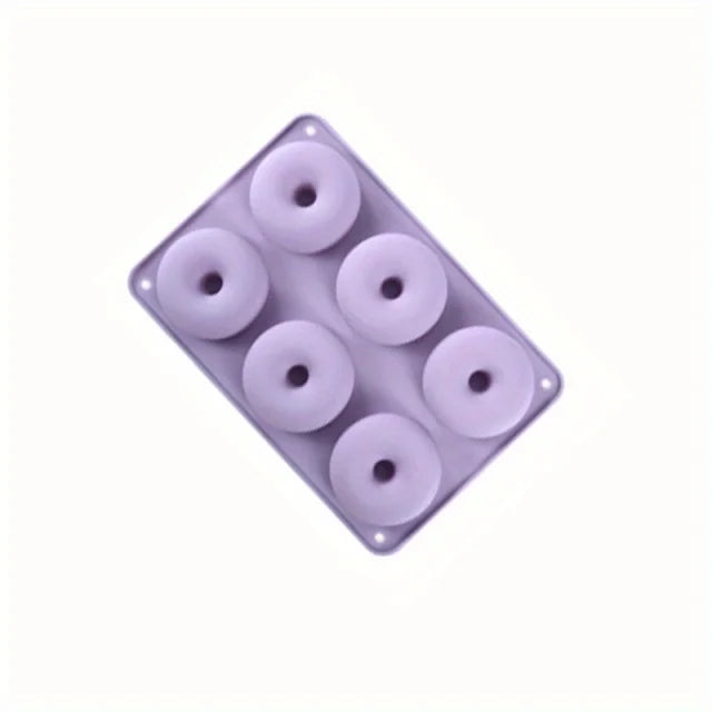 6-Hole Silicone Donuts Mold – Non-Stick Flexible Baking Tray