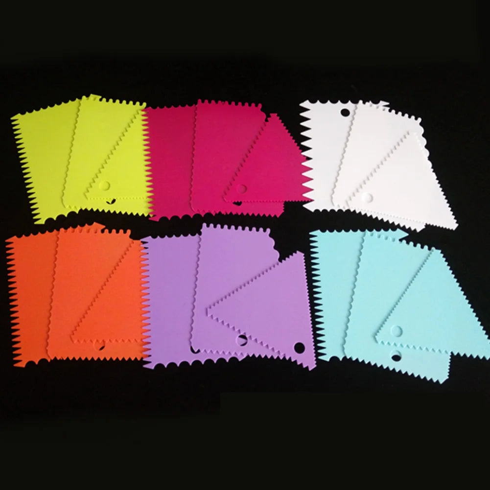 3-Piece Cake Cream Scraper Set – Fondant & Baking Tools