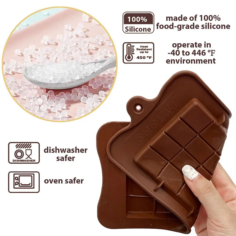 Dubai Silicone Chocolate Bar Mold – Fondant & Baking Mold