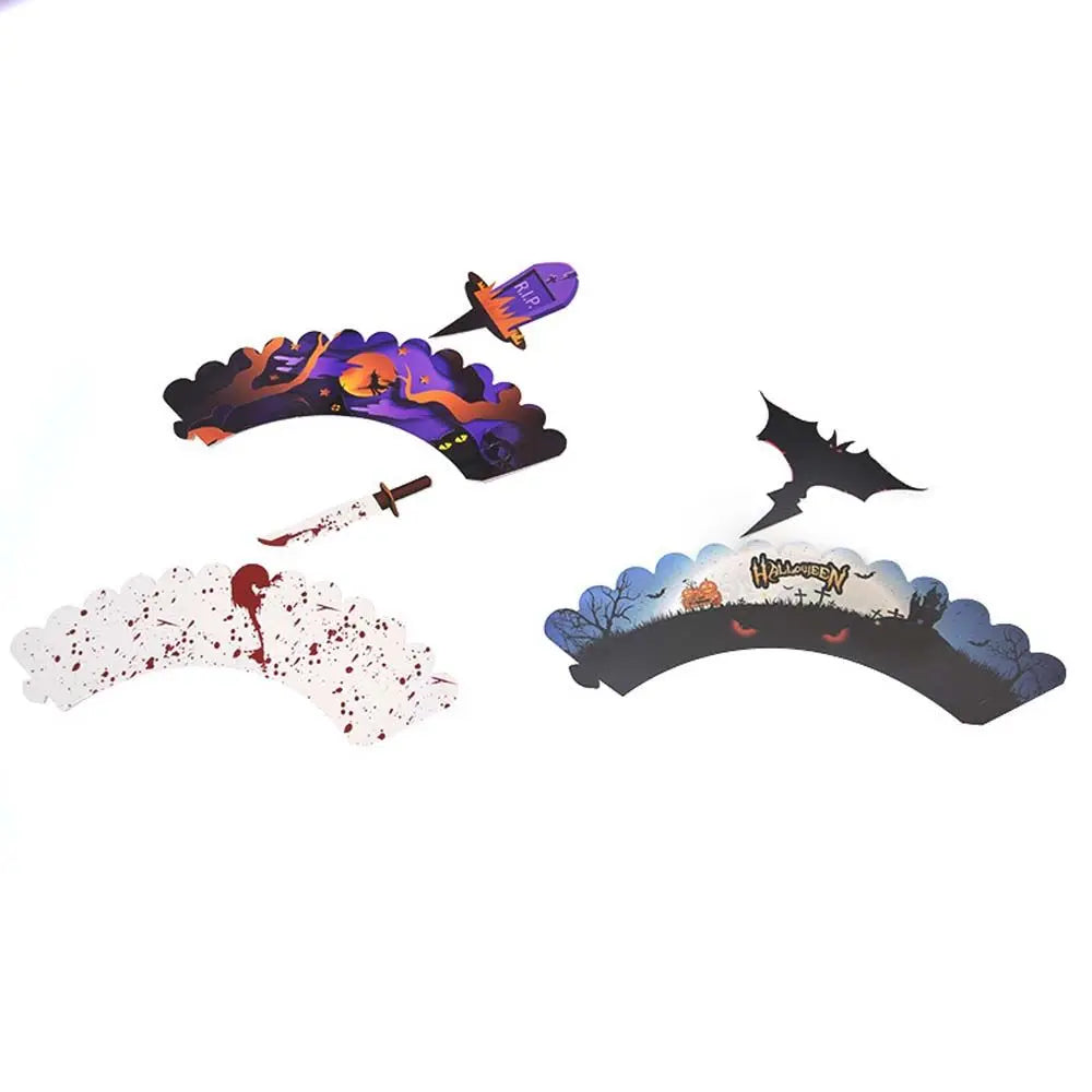 SpookyBake™ Halloween Pumpkin & Witch Cupcake Wrapper & Topper Set