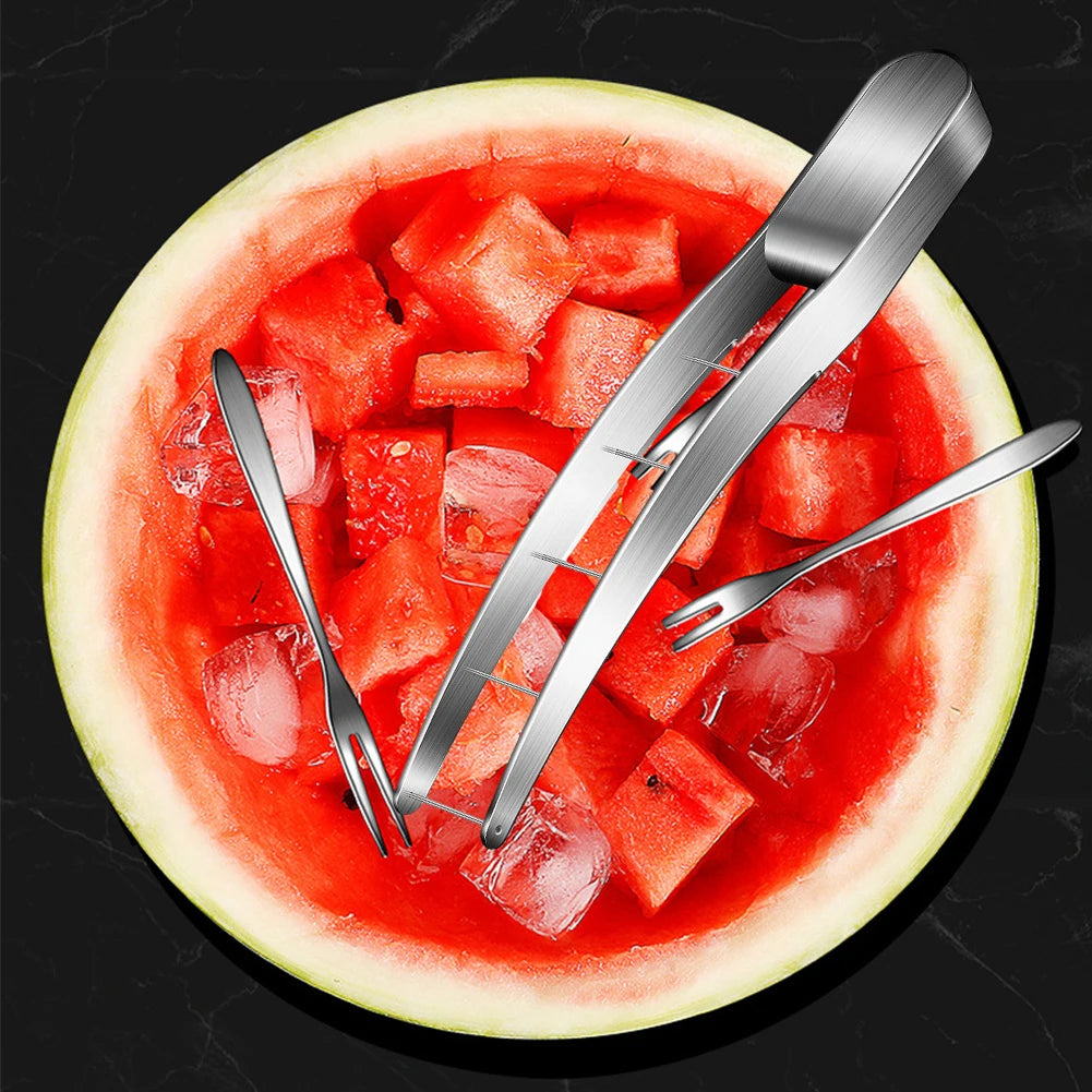 Stainless Steel Watermelon Slicing Knife & Corer – 24cm Fruit Cutter Tool
