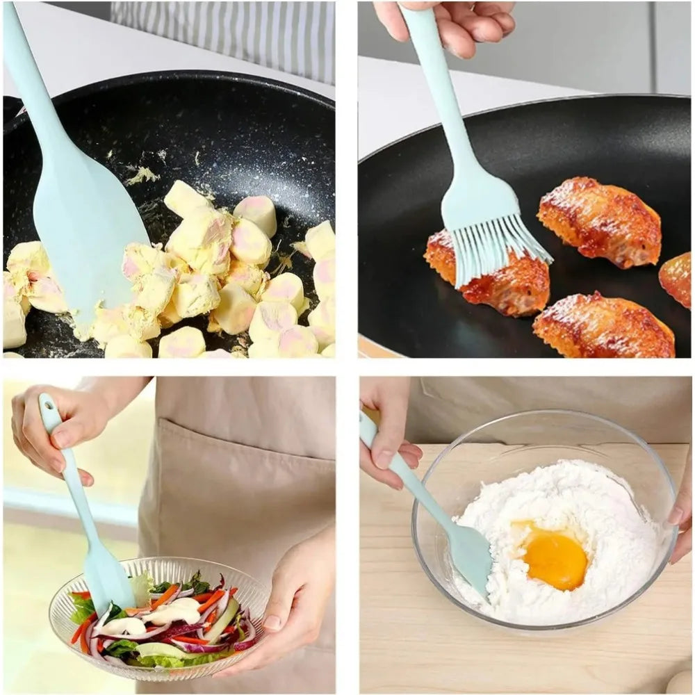 6-Piece Heat-Resistant Silicone Spatula Set