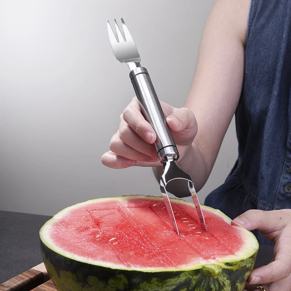 Stainless Steel Watermelon Slicing Knife & Corer – 24cm Fruit Cutter Tool