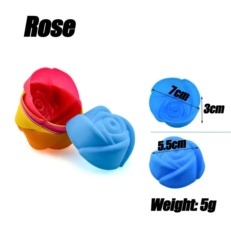 5/10/20/30pcs/lot Silicone Cake Mold Round Heart Shape Muffin Cupcake