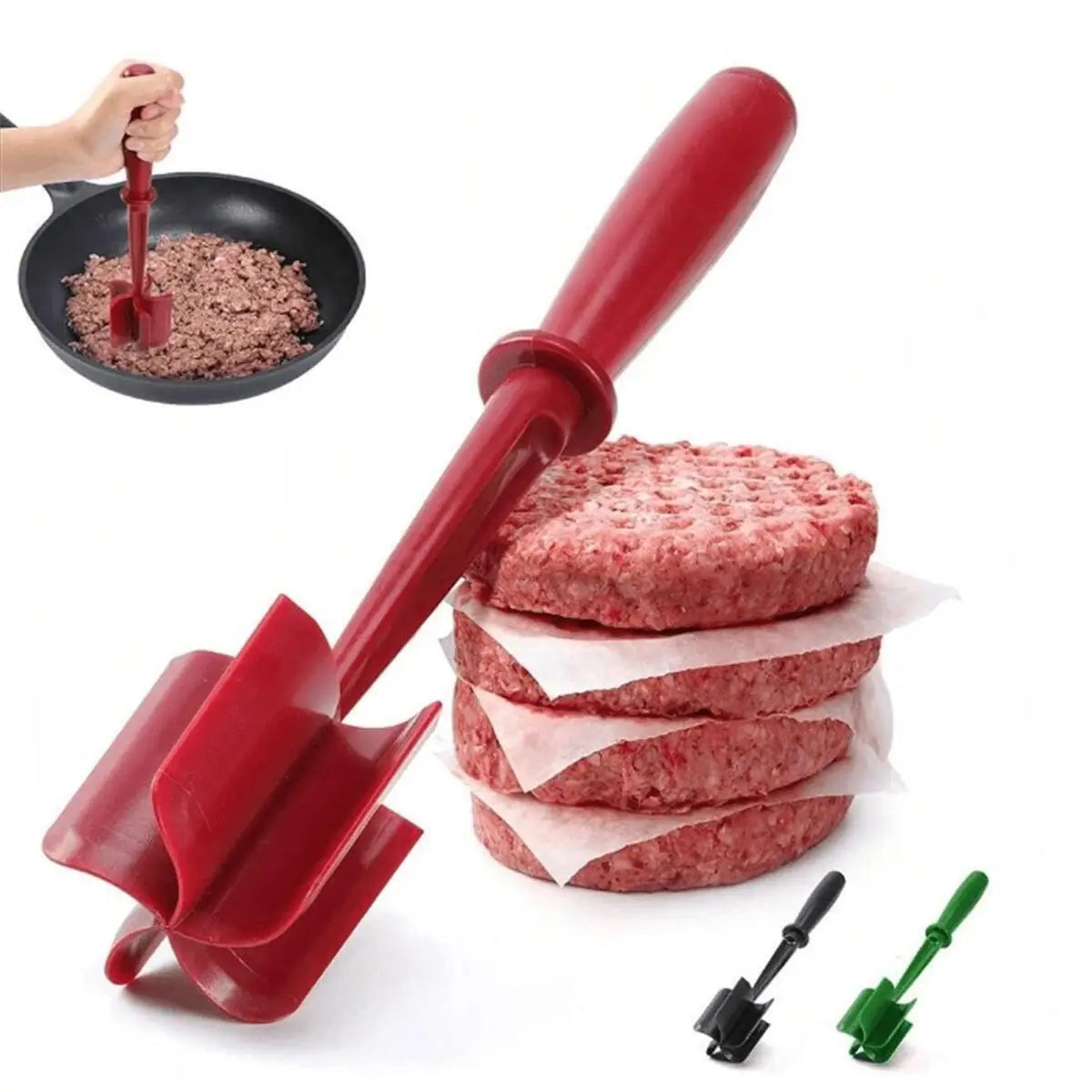 Heat-Resistant Meat Chopper & Ground Beef Smasher