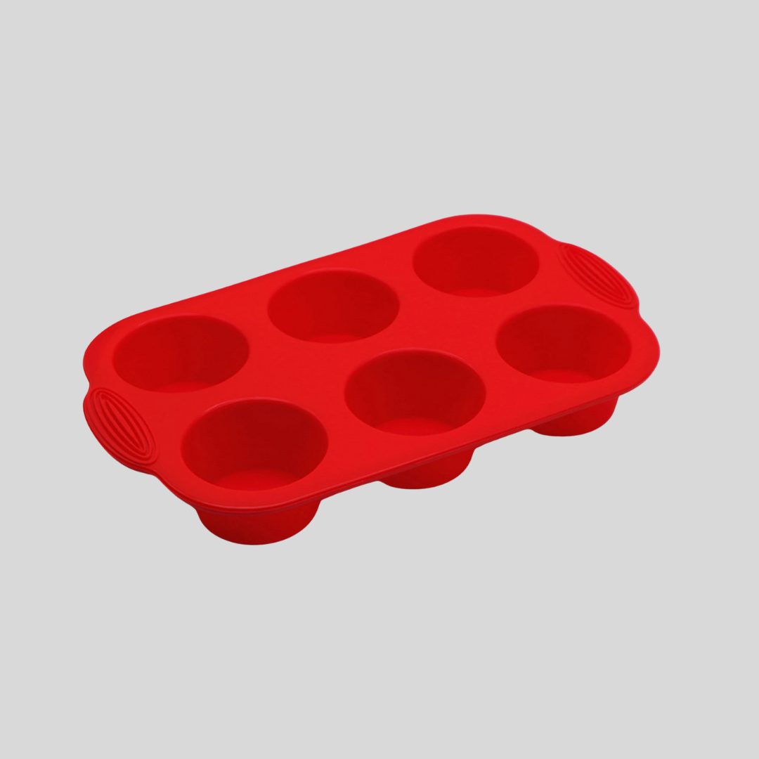 6-Cup Silicone Cake & Muffin Mold – Non-Stick Baking Tray