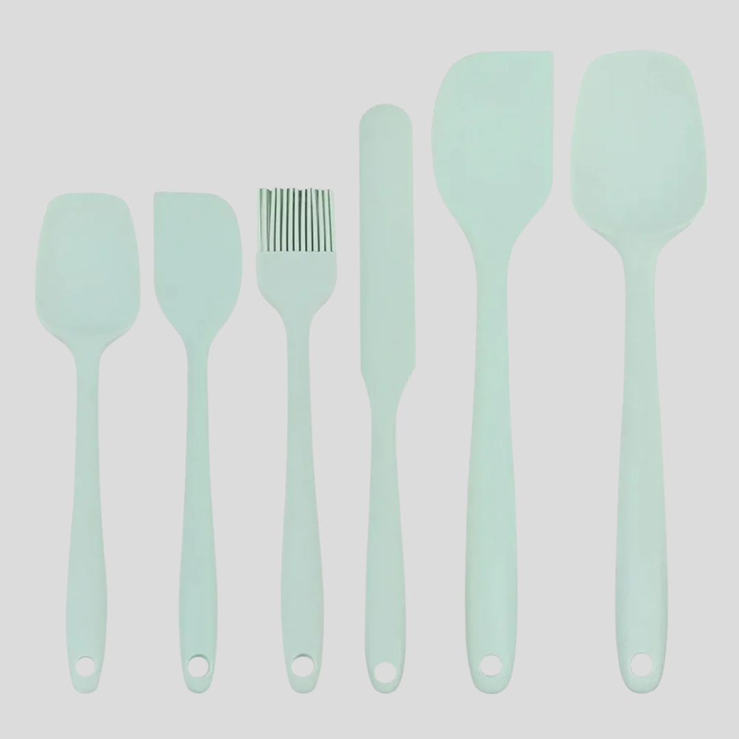 6-Piece Heat-Resistant Silicone Spatula Set